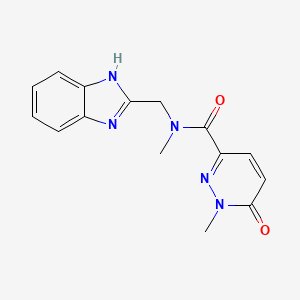 molecular formula C15H15N5O2 B4976694 N-(1H-benzimidazol-2-ylmethyl)-N,1-dimethyl-6-oxo-1,6-dihydro-3-pyridazinecarboxamide trifluoroacetate 
