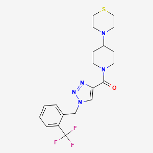 4-[1-({1-[2-(trifluoromethyl)benzyl]-1H-1,2,3-triazol-4-yl}carbonyl)-4-piperidinyl]thiomorpholine