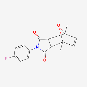 4-(4-fluorophenyl)-1,7-dimethyl-10-oxa-4-azatricyclo[5.2.1.0~2,6~]dec-8-ene-3,5-dione