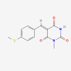 molecular formula C13H12N2O3S B4976724 1-methyl-5-[4-(methylthio)benzylidene]-2,4,6(1H,3H,5H)-pyrimidinetrione 
