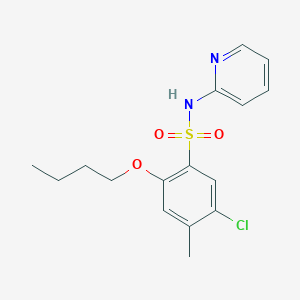 molecular formula C16H19ClN2O3S B497673 2-butoxy-5-chloro-4-methyl-N-(2-pyridinyl)benzenesulfonamide 