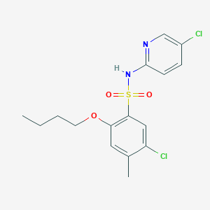 2-butoxy-5-chloro-N-(5-chloro-2-pyridinyl)-4-methylbenzenesulfonamide