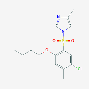 molecular formula C15H19ClN2O3S B497677 1-(2-butoxy-5-chloro-4-methylbenzenesulfonyl)-4-methyl-1H-imidazole CAS No. 914245-37-7