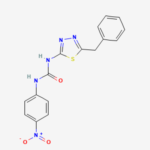 molecular formula C16H13N5O3S B4976773 N-(5-benzyl-1,3,4-thiadiazol-2-yl)-N'-(4-nitrophenyl)urea 