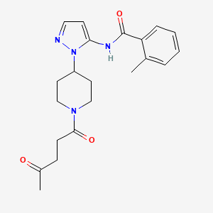 2-methyl-N-{1-[1-(4-oxopentanoyl)-4-piperidinyl]-1H-pyrazol-5-yl}benzamide