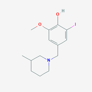 molecular formula C14H20INO2 B4976795 2-iodo-6-methoxy-4-[(3-methyl-1-piperidinyl)methyl]phenol 