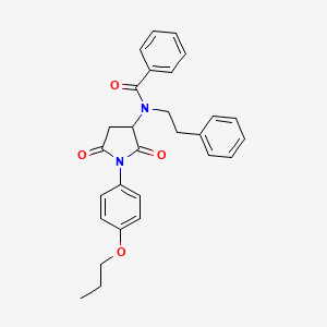 N-[2,5-dioxo-1-(4-propoxyphenyl)-3-pyrrolidinyl]-N-(2-phenylethyl)benzamide