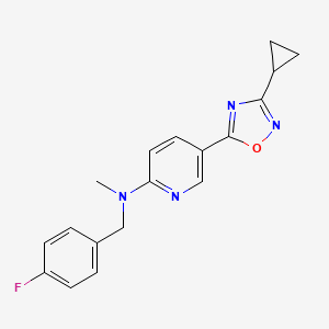 5-(3-cyclopropyl-1,2,4-oxadiazol-5-yl)-N-(4-fluorobenzyl)-N-methyl-2-pyridinamine