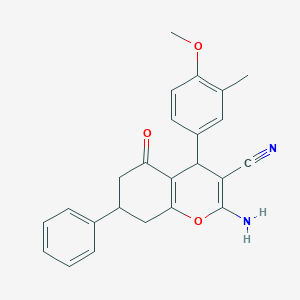 2-amino-4-(4-methoxy-3-methylphenyl)-5-oxo-7-phenyl-5,6,7,8-tetrahydro-4H-chromene-3-carbonitrile