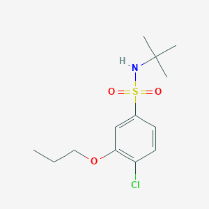 molecular formula C13H20ClNO3S B497688 N-(tert-butyl)-4-chloro-3-propoxybenzenesulfonamide CAS No. 898650-25-4