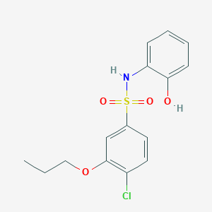 molecular formula C15H16ClNO4S B497690 4-chloro-N-(2-hydroxyphenyl)-3-propoxybenzenesulfonamide CAS No. 914245-77-5