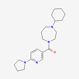 1-cyclohexyl-4-{[6-(1-pyrrolidinyl)-3-pyridinyl]carbonyl}-1,4-diazepane