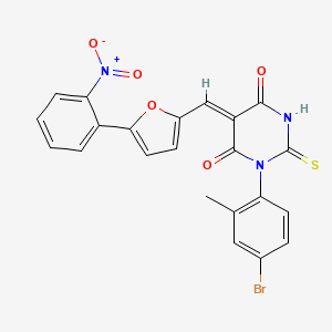 molecular formula C22H14BrN3O5S B4976927 1-(4-bromo-2-methylphenyl)-5-{[5-(2-nitrophenyl)-2-furyl]methylene}-2-thioxodihydro-4,6(1H,5H)-pyrimidinedione CAS No. 5996-47-4