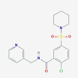 2-chloro-5-(1-piperidinylsulfonyl)-N-(3-pyridinylmethyl)benzamide