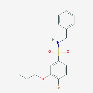 molecular formula C16H18BrNO3S B497694 N-benzyl-4-bromo-3-propoxybenzenesulfonamide CAS No. 913240-79-6