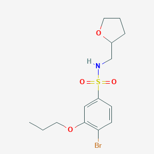 molecular formula C14H20BrNO4S B497696 [(4-Bromo-3-propoxyphenyl)sulfonyl](oxolan-2-ylmethyl)amine CAS No. 913240-80-9