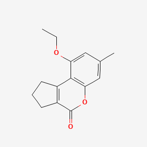 molecular formula C15H16O3 B4976977 9-ethoxy-7-methyl-2,3-dihydrocyclopenta[c]chromen-4(1H)-one 