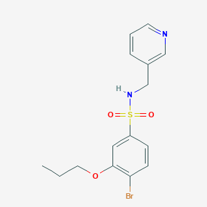molecular formula C15H17BrN2O3S B497698 4-bromo-3-propoxy-N-(3-pyridinylmethyl)benzenesulfonamide CAS No. 913240-84-3