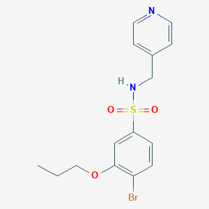 molecular formula C15H17BrN2O3S B497699 4-bromo-3-propoxy-N-(4-pyridinylmethyl)benzenesulfonamide CAS No. 913240-86-5