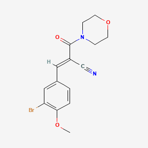 molecular formula C15H15BrN2O3 B4977011 3-(3-bromo-4-methoxyphenyl)-2-(4-morpholinylcarbonyl)acrylonitrile 