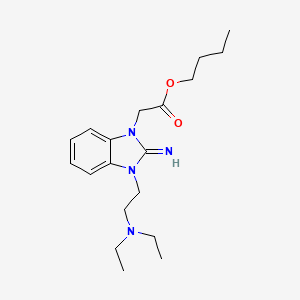 molecular formula C19H30N4O2 B4977016 butyl {3-[2-(diethylamino)ethyl]-2-imino-2,3-dihydro-1H-benzimidazol-1-yl}acetate 