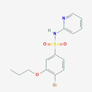 molecular formula C14H15BrN2O3S B497702 [(4-Bromo-3-propoxyphenyl)sulfonyl]-2-pyridylamine CAS No. 913240-96-7