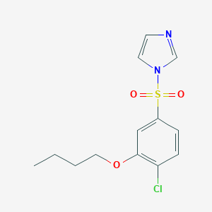 molecular formula C13H15ClN2O3S B497704 1-(3-butoxy-4-chlorobenzenesulfonyl)-1H-imidazole CAS No. 913241-04-0
