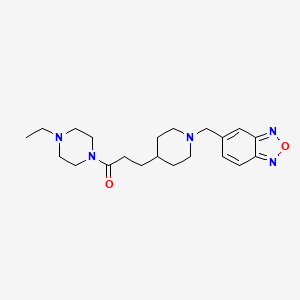 5-({4-[3-(4-ethyl-1-piperazinyl)-3-oxopropyl]-1-piperidinyl}methyl)-2,1,3-benzoxadiazole