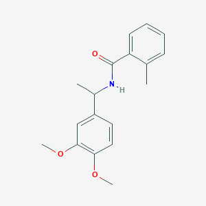 molecular formula C18H21NO3 B4977050 N-[1-(3,4-dimethoxyphenyl)ethyl]-2-methylbenzamide 