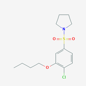molecular formula C14H20ClNO3S B497706 1-(3-Butoxy-4-chlorobenzenesulfonyl)pyrrolidine CAS No. 913241-07-3