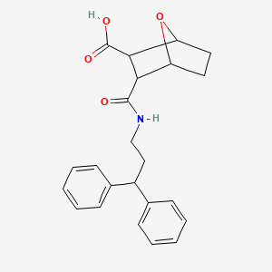 molecular formula C23H25NO4 B4977072 3-{[(3,3-diphenylpropyl)amino]carbonyl}-7-oxabicyclo[2.2.1]heptane-2-carboxylic acid 