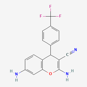 2,7-diamino-4-[4-(trifluoromethyl)phenyl]-4H-chromene-3-carbonitrile