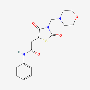 2-[3-(4-morpholinylmethyl)-2,4-dioxo-1,3-thiazolidin-5-yl]-N-phenylacetamide