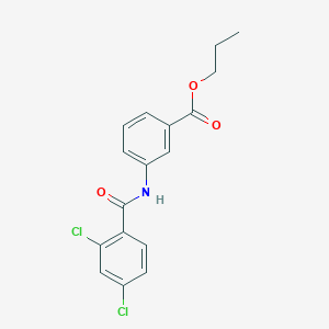 molecular formula C17H15Cl2NO3 B4977094 propyl 3-[(2,4-dichlorobenzoyl)amino]benzoate 