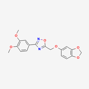 5-[(1,3-benzodioxol-5-yloxy)methyl]-3-(3,4-dimethoxyphenyl)-1,2,4-oxadiazole