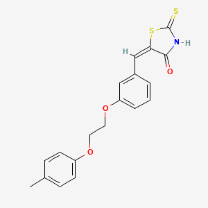 molecular formula C19H17NO3S2 B4977119 5-{3-[2-(4-methylphenoxy)ethoxy]benzylidene}-2-thioxo-1,3-thiazolidin-4-one 