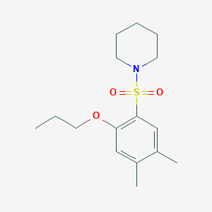 molecular formula C16H25NO3S B497712 [(4,5-Dimethyl-2-propoxyphenyl)sulfonyl]piperidine CAS No. 913241-28-8