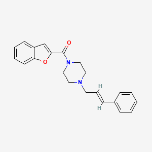 molecular formula C22H22N2O2 B4977120 1-(1-benzofuran-2-ylcarbonyl)-4-(3-phenyl-2-propen-1-yl)piperazine 