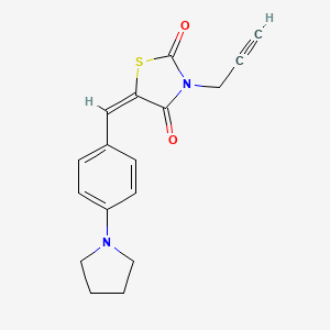 3-(2-propyn-1-yl)-5-[4-(1-pyrrolidinyl)benzylidene]-1,3-thiazolidine-2,4-dione