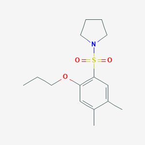 molecular formula C15H23NO3S B497713 [(4,5-Dimethyl-2-propoxyphenyl)sulfonyl]pyrrolidine CAS No. 913241-27-7