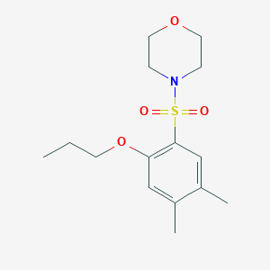 molecular formula C15H23NO4S B497714 4-(4,5-Dimethyl-2-propoxybenzenesulfonyl)morpholine CAS No. 913241-31-3