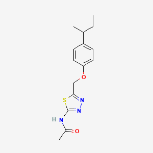 molecular formula C15H19N3O2S B4977148 N-{5-[(4-sec-butylphenoxy)methyl]-1,3,4-thiadiazol-2-yl}acetamide 