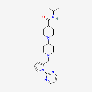 molecular formula C23H34N6O B4977163 N-isopropyl-1'-{[1-(2-pyrimidinyl)-1H-pyrrol-2-yl]methyl}-1,4'-bipiperidine-4-carboxamide 