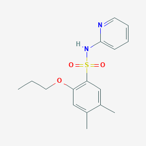 molecular formula C16H20N2O3S B497717 4,5-dimethyl-2-propoxy-N-(2-pyridinyl)benzenesulfonamide 
