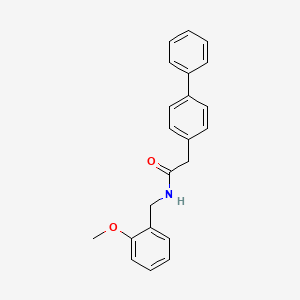 molecular formula C22H21NO2 B4977185 2-(4-biphenylyl)-N-(2-methoxybenzyl)acetamide 