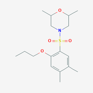 molecular formula C17H27NO4S B497719 4-(4,5-Dimethyl-2-propoxybenzenesulfonyl)-2,6-dimethylmorpholine CAS No. 913241-32-4