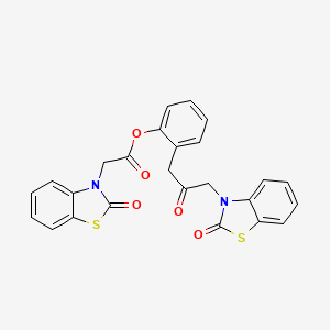 2-[2-oxo-3-(2-oxo-1,3-benzothiazol-3(2H)-yl)propyl]phenyl (2-oxo-1,3-benzothiazol-3(2H)-yl)acetate