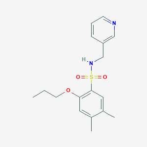 molecular formula C17H22N2O3S B497721 4,5-dimethyl-2-propoxy-N-(3-pyridinylmethyl)benzenesulfonamide CAS No. 913241-51-7
