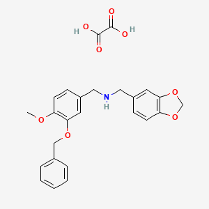 molecular formula C25H25NO8 B4977232 (1,3-benzodioxol-5-ylmethyl)[3-(benzyloxy)-4-methoxybenzyl]amine oxalate 