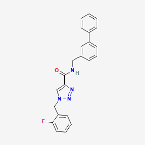 molecular formula C23H19FN4O B4977247 N-(3-biphenylylmethyl)-1-(2-fluorobenzyl)-1H-1,2,3-triazole-4-carboxamide 